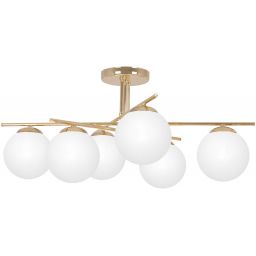 Kaja Rea lampa podsufitowa 6x10 W biała-złota K-5424