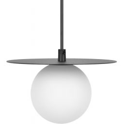 Kaja Robin lampa wisząca 1x10 W biała-czarna K-5435