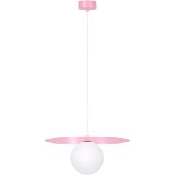 Kaja Robin lampa wisząca 1x10 W biała-różowa K-5441