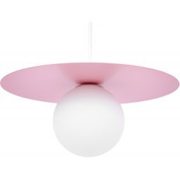 Kaja Robin lampa wisząca 1x10 W biała-różowa K-5441