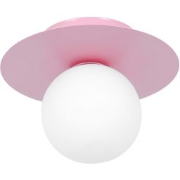 Kaja Robin lampa podsufitowa 1x10 W biała-różowa K-5442