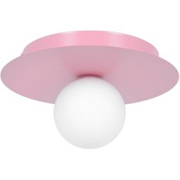 Kaja Robin lampa podsufitowa 1x10 W biała-różowa K-5443