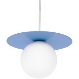 Kaja Robin lampa wisząca 1x10 W biała-niebieska K-5445