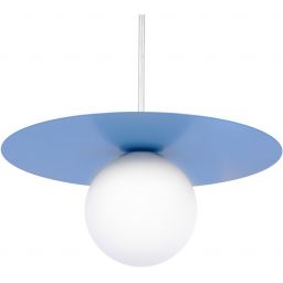 Kaja Robin lampa wisząca 1x10 W biała-niebieska K-5446