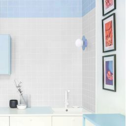 Kaja Robin lampa podsufitowa 1x10 W biała-niebieska K-5447