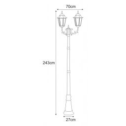 Kaja Lozana lampa stojąca zewnętrzna 2x60W czarna K-7006A2/2CZARNY