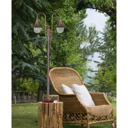 Kaja Boston lampa stojąca zewnętrzna 2x60W czarna/złota K-8127CZARNY/ZŁOTY