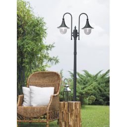 Kaja Boston lampa stojąca zewnętrzna 2x60W czarna K-8132CZARNY
