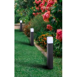 Kaja Geneva lampa stojąca zewnętrzna 1x60W czarny/biały K-8141