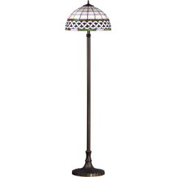 Kaja Tifany lampa stojąca 1x60W wielokolorowa K-F182208