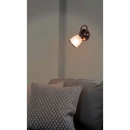 Kaja Samira kinkiet 1x40W patyna/szkło białe K-JSL-8090/1WAB