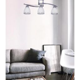 Kaja Samira lampa podsufitowa 3x40W chrom/szkło białe K-JSL-8090/3CHR