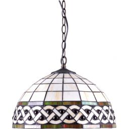 Kaja Tifany lampa wisząca 1x60W wielokolorowa K-P162208