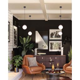 Kaja Isla lampa wisząca 1x40 W biała-czarna-patyna K-4911