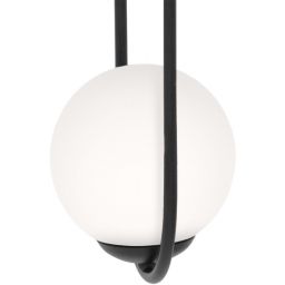 Kaja Parva lampa wisząca 1x40 W czarna-mleczna K-5100