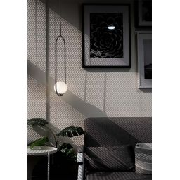 Kaja Parva lampa wisząca 1x40 W czarna-mleczna K-5100