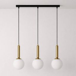 Kaja Toki lampa wisząca 3x10 W biała-czarna-patyna K-5861