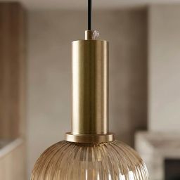 Kaja Hiro lampa wisząca 3x15 W czarna-patyna-bursztynowa K-5886