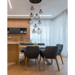 Kaja Marko lampa wisząca 9x60W czarny/złoty KP-06