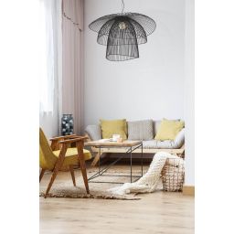 Kaja Plaza lampa wisząca 1x60W czarna KP-12