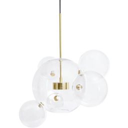 Moosee Capri lampa wisząca 2x7 W czarna-przezroczysta-złota MSE1501100545