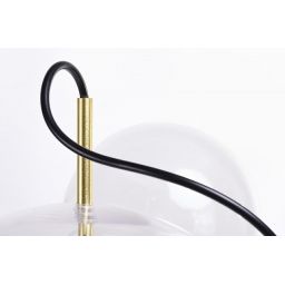 Moosee Capri lampa wisząca 2x7 W czarna-przezroczysta-złota MSE1501100545