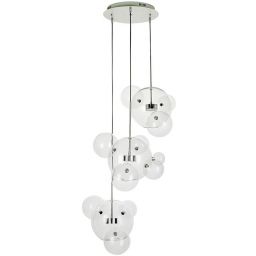 King Home Capri Disc 3 lampa wisząca 6x7W LED chrom/przezroczysta XCP9148-3A.CHROM