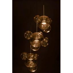 King Home Capri Disc 3 lampa wisząca 6x7W LED chrom/przezroczysta XCP9148-3A.CHROM