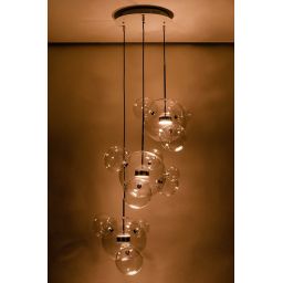 King Home Capri Disc 3 lampa wisząca 6x7W LED chrom/przezroczysta XCP9148-3A.CHROM