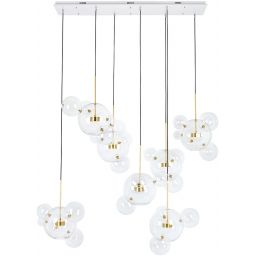 King Home Capri Line 7 lampa wisząca 14x7W LED złota/przezroczysta XCP9148-7B