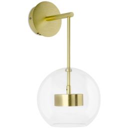 King Home Capri kinkiet 2x7W złoty/szkło przezroczyste XCW9148-1