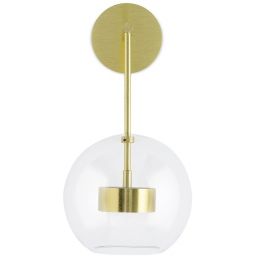 King Home Capri kinkiet 2x7W złoty/szkło przezroczyste XCW9148-1
