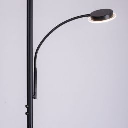 Just Light Hans lampa stojąca 1x22W+1x4W czarna 11709-18