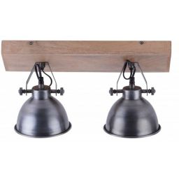 Just Light Samia lampa podsufitowa 2x40W żelazo/drewno 11982-77