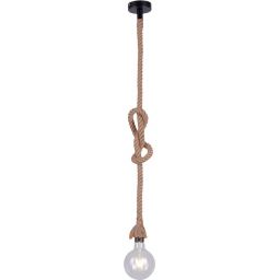 Just Light Rope lampa wisząca 1x15W czarny/brązowy 15481-18