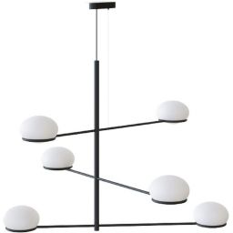 Leds C4 Coco lampa wisząca 6x9W LED czarna/biała 00-7986-05-M1