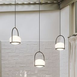 Leds C4 Coco lampa wisząca 1x9W LED czarna/biała 00-7984-05-M1
