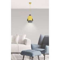 Ledea Falun lampa wisząca 1x40W żółta/szara 50101149