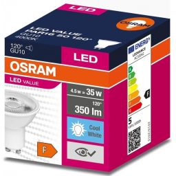 Osram Value żarówka LED 1x4,5 W 4000 K GU10