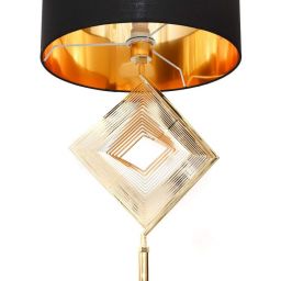 Lumina Deco Benardi lampa stojąca 1x40W czarno/złota LDF5529GD+BK