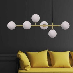 Light Prestige Alisa lampa wisząca 6x40 W biała-złota LP-005/6PWH