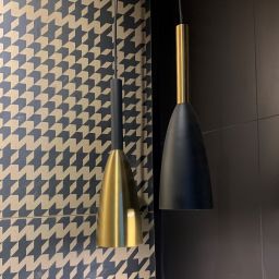 Light Prestige Solin lampa wisząca 1x60 W czarna-złota LP-181/1PBK/GD