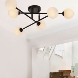 Light Prestige Dorado lampa podsufitowa 6x28 W biała-czarna LP-002/6CBK