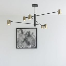 Light Prestige Snow lampa podsufitowa 1x50 W czarna-złota LP-731/6PGD