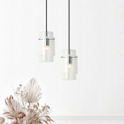 Light Prestige Savona lampa wisząca 1x40W srebrna/przezroczysta LP-707/1P