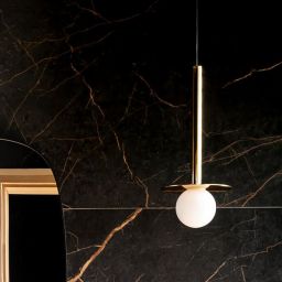 Light Prestige Roma lampa wisząca 1x40W złota/biała LP-1345/1PGD