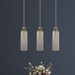 Light Prestige Piega lampa wisząca 3x40W złota/przydymiona LP-939/3LSMOKED