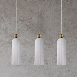 Light Prestige Piega lampa wisząca 3x40W złota/biała LP-939/3LWHITE