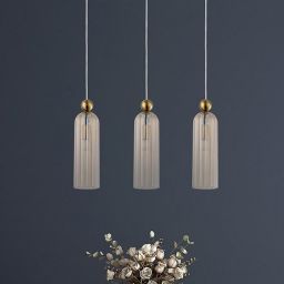 Light Prestige Piega lampa wisząca 3x40W złota/bursztynowa LP-939/3LAMBER