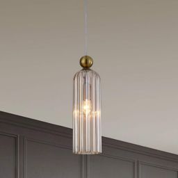 Light Prestige Piega lampa wisząca 1x40 W złota-bursztynowa LP-939/1PAMBER